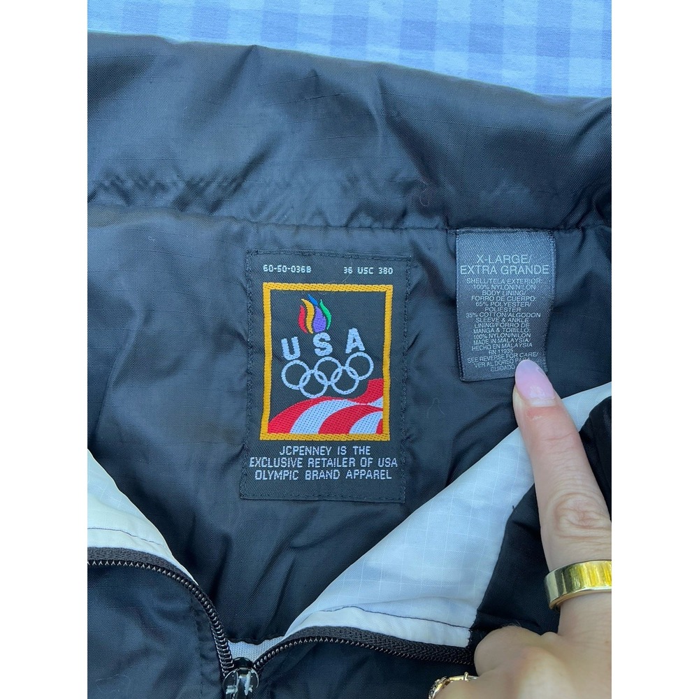 Vintage 90's Olympic USA Track Jacket Windbreaker Size XL‎ JC Penny - Picture 2 of 6